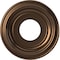 Ekena Millwork PVC Medallion (Canopies up to 5 1/2"), 10"OD x 3 1/2"ID x 1 1/8"P, Metallic Antique Brass CMP10TRCAB - alternate 1